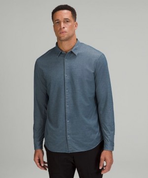 Lululemon Commission Long Sleeve Shirt Blast Herr Blå | PSER-86392