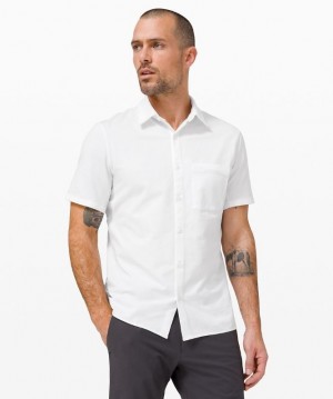 Lululemon Commission Short Sleeve Shirt Blast Herr Vita | GTQU-32184