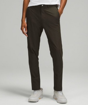 Lululemon Commission Slim-Fit Pant 34 Warpstreme Byxor Herr Mörkolivgröna | ADNE-89427