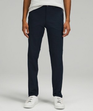 Lululemon Commission Slim-Fit Pant 37 Warpstreme Byxor Herr Marinblå | DACG-69324