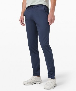 Lululemon Commission Slim-Fit Pant 37 Warpstreme Byxor Herr Blå | CZVN-40918