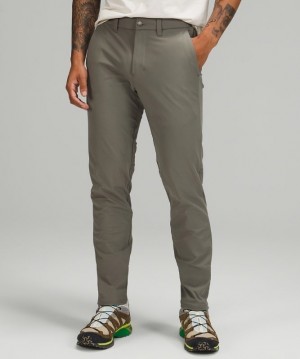 Lululemon Commission Slim-Fit Pant 37 Warpstreme Byxor Herr Grå Olivgröna | XCSZ-02814