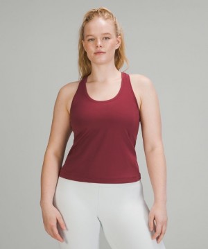 Lululemon Cool RB Short Tank Nulu Blast Dam Vinröda | FJHE-18273