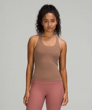 Lululemon Cool RB Short Tank Nulu Blast Dam Cacao | ZLBD-56078