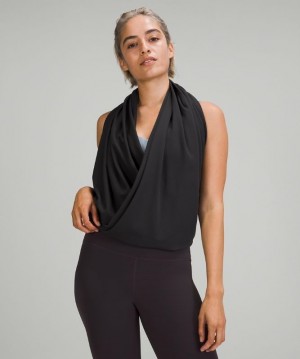 Lululemon Customizable Snap Scarf Halsduk Accessories Svarta | XUWF-97102