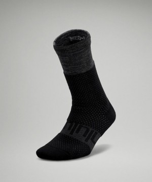 Lululemon Daily Stride Boot Crew Sock Strumpor Accessories Svarta | KQHW-79230