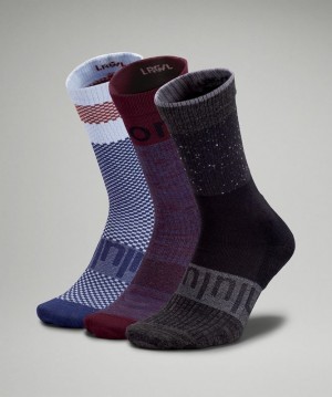 Lululemon Daily Stride Crew Sock 3 Pack Strumpor Accessories Svarta | PHDK-28459