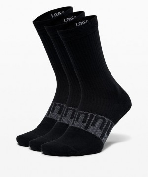 Lululemon Daily Stride Crew Sock 3 Pack Strumpor Accessories Svarta | MNOI-60487