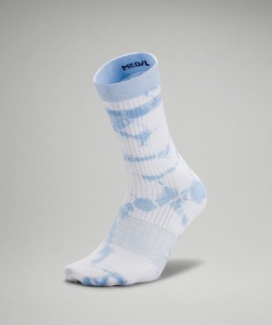 Lululemon Daily Stride Crew Sock Tie Dye Strumpor Accessories Blå Beige | PEWK-60375