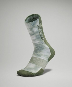 Lululemon Daily Stride Crew Sock Tie Dye Strumpor Accessories Gröna | HRVX-07654