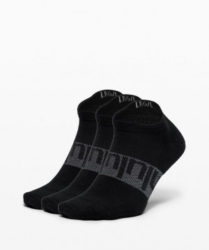 Lululemon Daily Stride Low Ankle Sock 3 Pack Strumpor Accessories Svarta | RWNM-48273