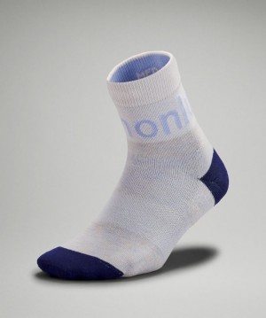Lululemon Daily Stride Mid-Crew Sock Strumpor Accessories Blå Beige | GUIR-54128