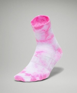 Lululemon Daily Stride Mid-Crew Sock Tie Dye Strumpor Accessories Rosa | OSQT-13675