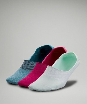 Lululemon Daily Stride No Show Sock 3P Strumpor Accessories Mintgröna Rosa Blå | IHKR-50248