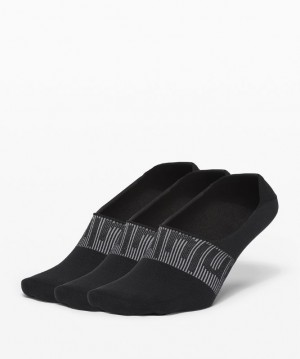 Lululemon Daily Stride No Show Sock 3 Pack Strumpor Accessories Svarta Svarta Svarta | GFCU-49830
