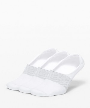 Lululemon Daily Stride No Show Sock 3 Pack Strumpor Accessories Vita Vita Vita | EZOL-57013