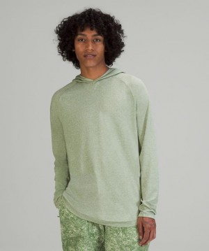 Lululemon Drysense Hoodie Blast Herr Gröna Vita | OURJ-07568