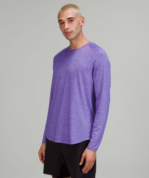 Lululemon Drysense Long Sleeve Blast Herr Lila Vita | SRQU-84930