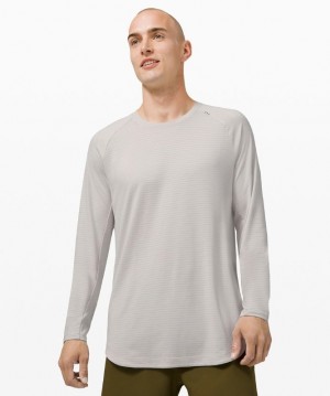 Lululemon Drysense Long Sleeve Blast Herr Heathered Vapor | QPNM-91860