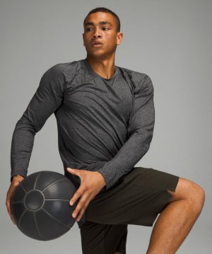 Lululemon Drysense Long Sleeve Blast Herr Svarta Grå | YOHS-97365