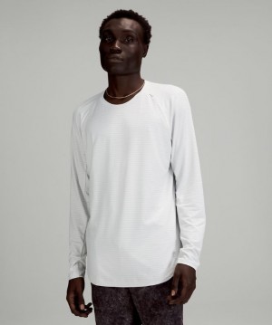 Lululemon Drysense Long Sleeve Blast Herr Heathered Vapor | BLUJ-30176