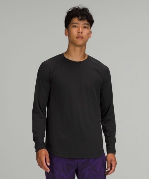 Lululemon Drysense Long Sleeve Blast Herr Svarta | ATZG-74106