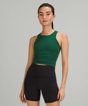 Lululemon Ebb to Street RB Crop Tank Blast Dam Gröna | INTG-60741