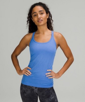 Lululemon Ebb to Street Tank Top Blast Dam Blå | DPQY-21974