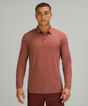 Lululemon Evolution Long Sleeve Polo Shirt Blast Herr Bruna | CVEY-83741