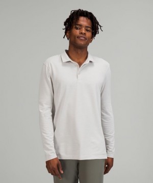 Lululemon Evolution Long Sleeve Polo Shirt Blast Herr Grå | UBCE-78629