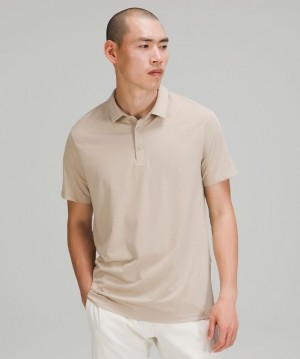Lululemon Evolution Short Sleeve Polo Shirt Blast Herr Beige | KPNC-04783
