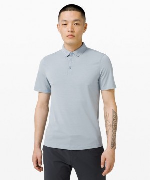 Lululemon Evolution Short Sleeve Polo Shirt Blast Herr Chambray | GBFL-90248