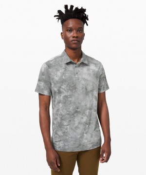Lululemon Evolution Short Sleeve Polo Shirt Blast Herr Vita Grå | ULYR-87061