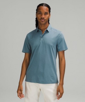 Lululemon Evolution Short Sleeve Polo Shirt Blast Herr Blå | SXGW-74268