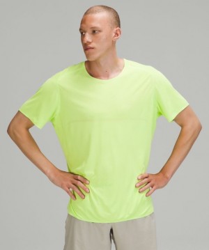 Lululemon Fast and Free SS Breathe Blast Herr Mintgröna | ZCMO-02938