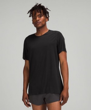Lululemon Fast and Free Short Sleeve Shirt Breathe Blast Herr Svarta | ZXFJ-79461