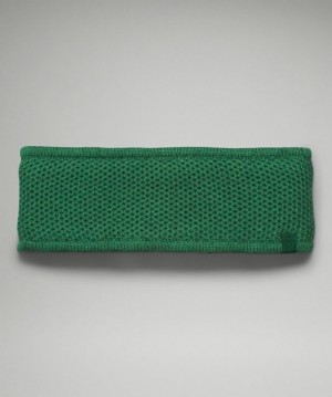 Lululemon Fleece-Lined Knit Ear Warmer Hatt Accessories Gröna | ABMV-91634