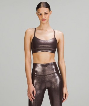 Lululemon Flow Y Nulu Bra Shine Light Support Sport BH Dam Olika Färger | LIAV-76153
