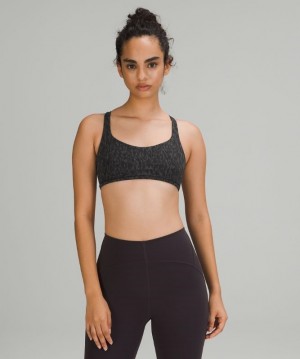 Lululemon Free to Be Bra Wild Sport BH Dam Leopard Camo Svarta Olika Färger | RSUE-17689