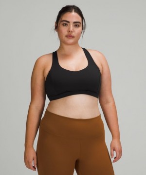 Lululemon Free to Be Serene Bra Light Support, C/D Cup Sport BH Dam Svarta | IPGC-21635