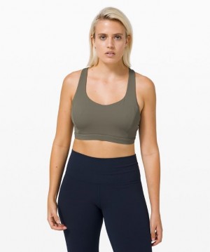 Lululemon Free to Be Serene Bra Light Support, C/D Cup Sport BH Dam Grå Olivgröna | DHTZ-20746