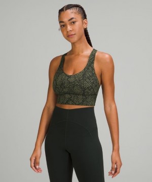 Lululemon Free to Be Serene Bra Long Sport BH Dam Gröna | IFUL-01239