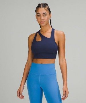 Lululemon Free to Be Serene Cross-Front Bra Light Support, C/D Cup Sport BH Dam Night Sea | UZGD-17805