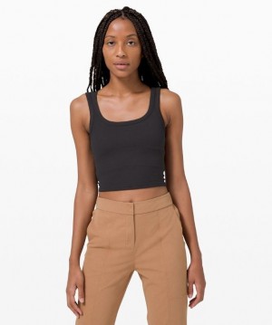 Lululemon Held Tight Tank Blast Dam Svarta | QZRV-91573