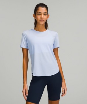 Lululemon High Neck Running and Training T-Shirt Blast Dam Blå Beige | ZGPC-96324