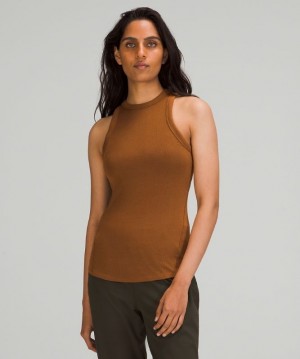 Lululemon Hold Tight Crewneck Tank Top Blast Dam Koppar Bruna | WBNK-08539