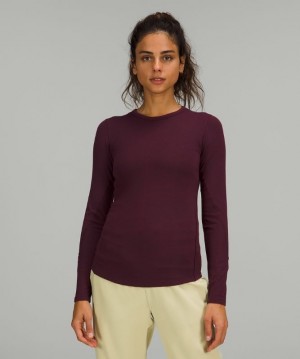 Lululemon Hold Tight Long Sleeve Blast Dam Cassis | MLUG-09283