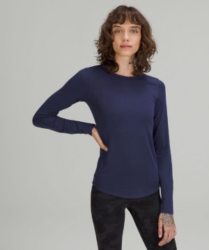 Lululemon Hold Tight Long Sleeve Blast Dam Night Sea | LYCP-80256