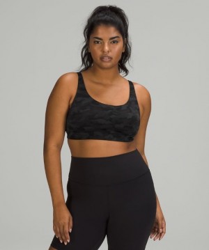 Lululemon In Alignment Straight-Strap Bra C/D Sport BH Dam Camo Svarta Olika Färger | GVFX-45078