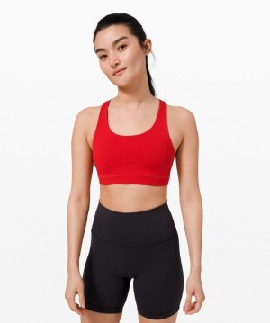 Lululemon Invigorate Bra Medium Support Sport BH Dam Mörkröda | KIHM-27643
